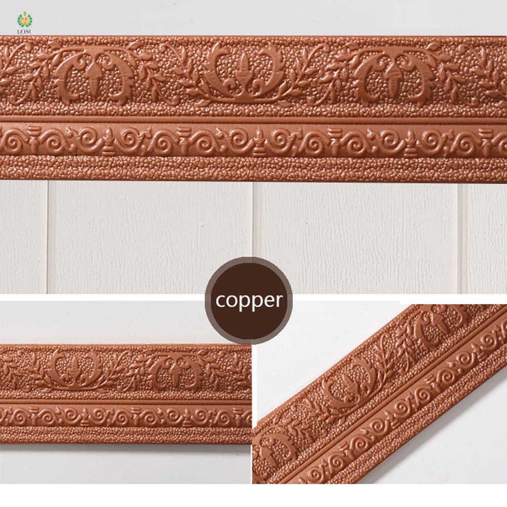 2.3M 3D Wallpaper Border Wall Trim Line Skirting Border 3D Pattern
