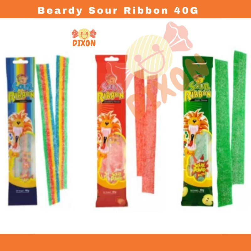 Beardy Sour Ribbon Gummy 40G x 1 pack | Shopee Malaysia
