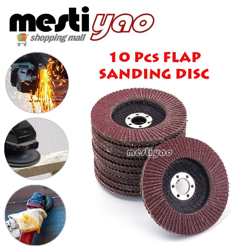 10pcs/Set of 4 Inch Flap Sanding Disc 36/60/80/120/150/180/240/320 Grit
