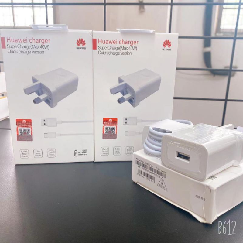 HUAWEI 40W SUPER CHARGE SET (Adapter with Cable) Shopee Malaysia