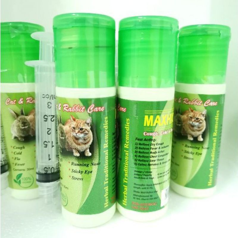 Buy Ready Stock UBAT DEMAM , SELSEMA , BATUK untuk kucing - 30ML 