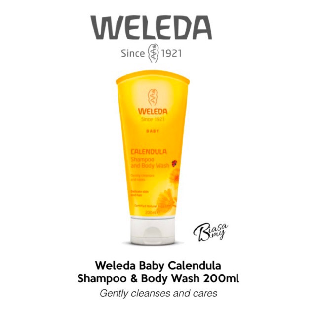 weleda baby calendula shampoo and body wash