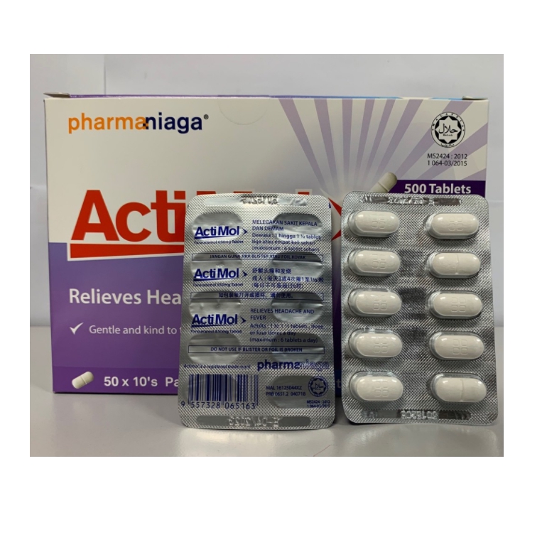 Pharmaniaga Actimol Paracetamol 650mg 1 Strip 10 S Exp 5 2022 Shopee Malaysia