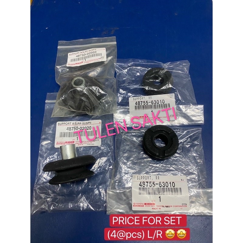Original Toyota Altis 2000 2019 Zze121 Zze142 Zre142 Zre143 Zre172 Rear Absorber Mounting Bush 4 Pcs L R Shopee Malaysia