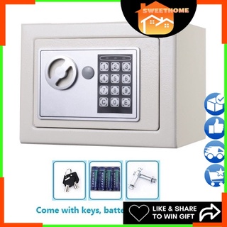 E-Sonic Small Digital Electronic Safety Box Keypad Lock Home Office Hotel Safe Box