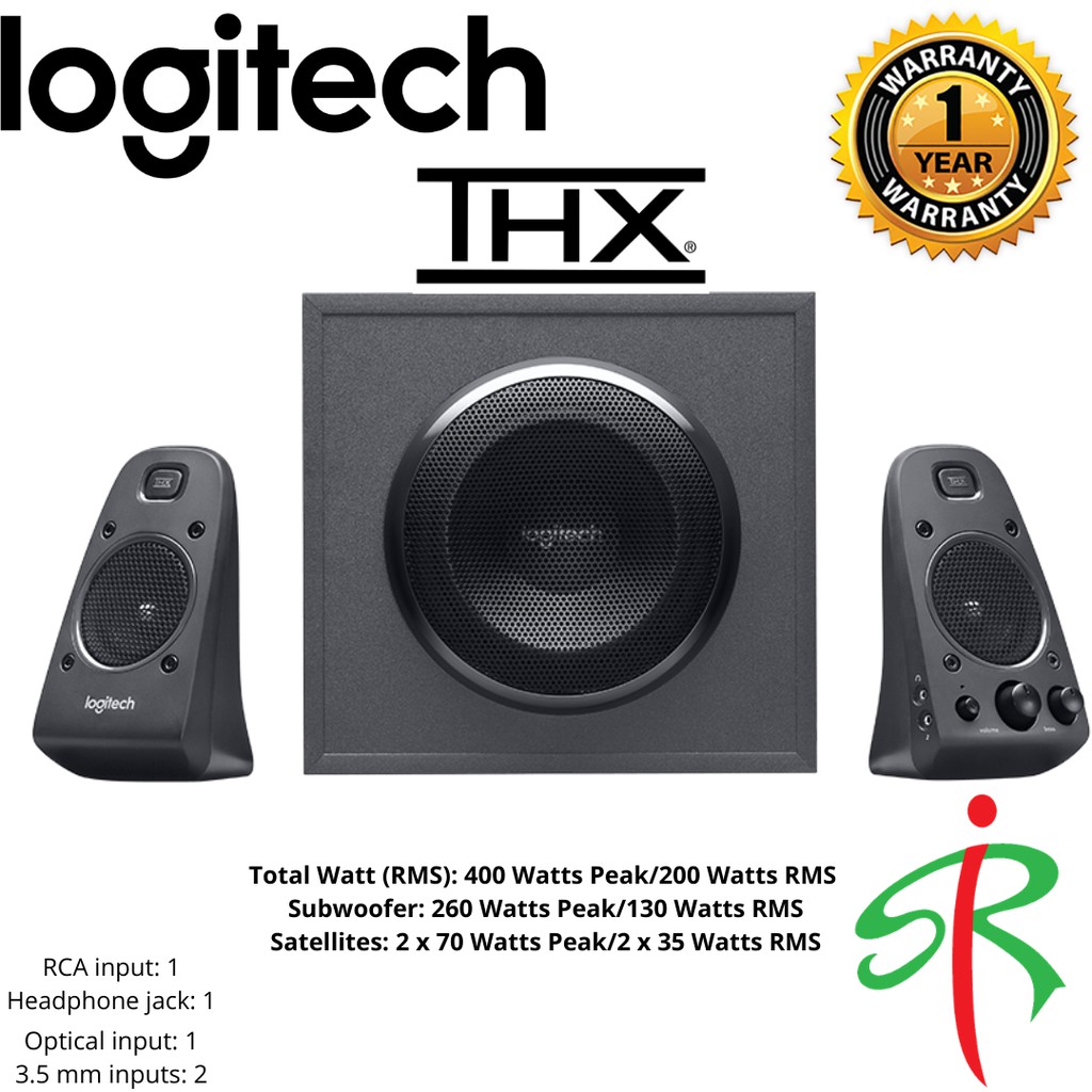 Logitech Z625 Speaker System with Subwoofer and Optical Input 980