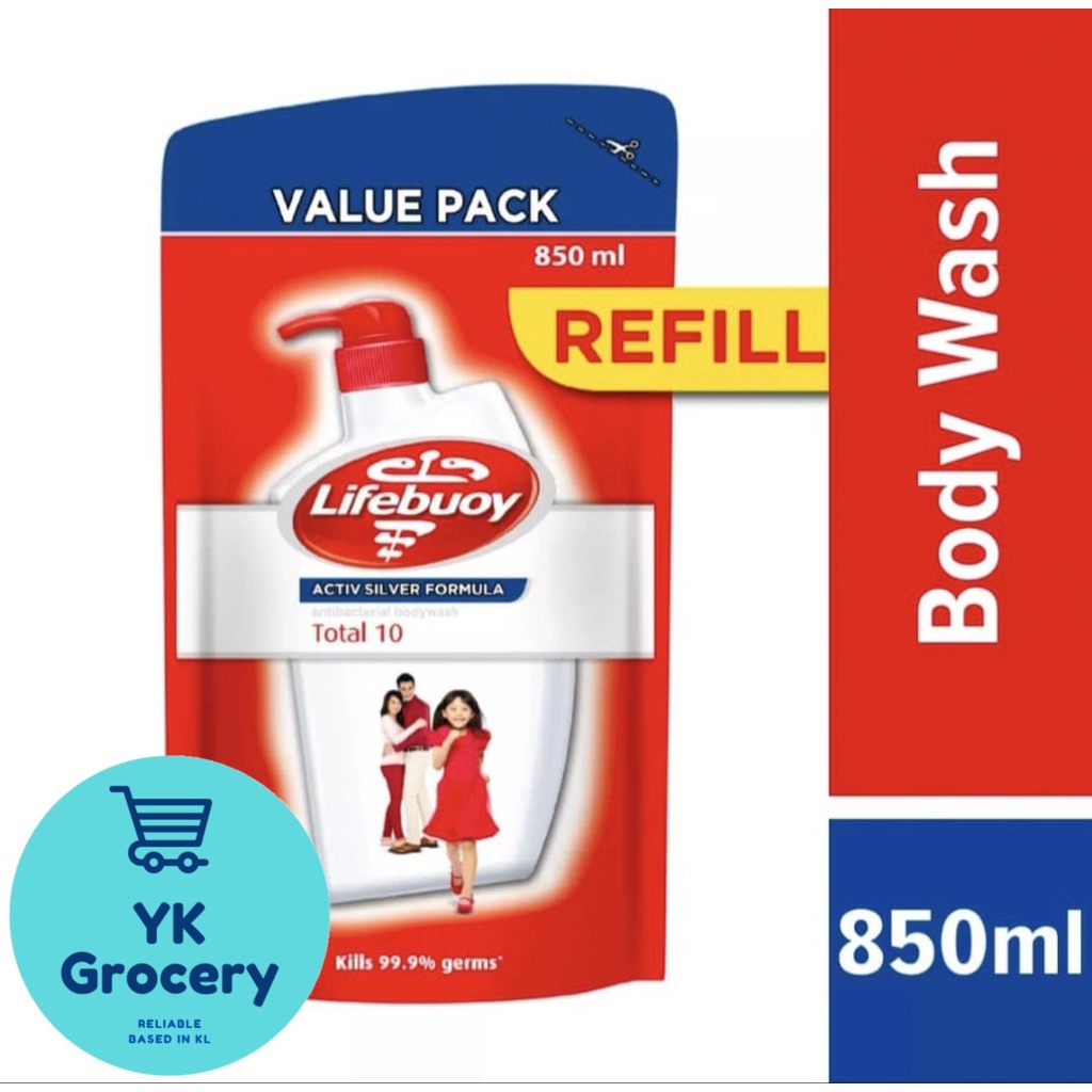 Lifebuoy Total 10 Antibacterial Shower Gel Refill (850ml) Shopee Malaysia