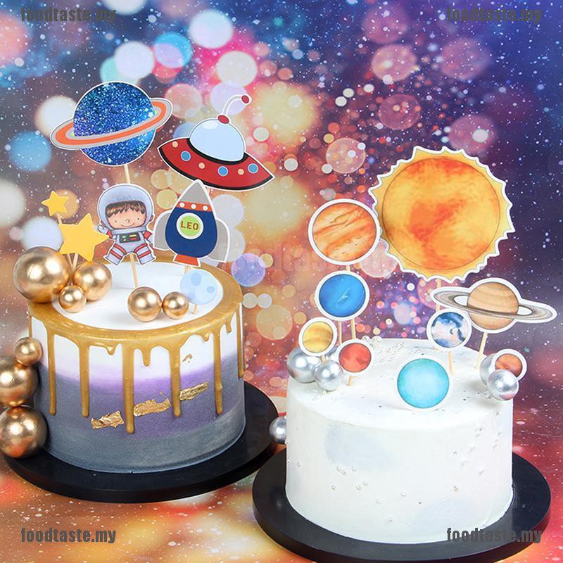 Food 1set Solar System Outer Space Themed Birthday Party Decor