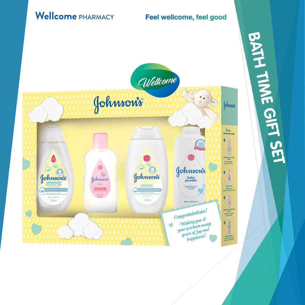 johnson's baby bath time gift set