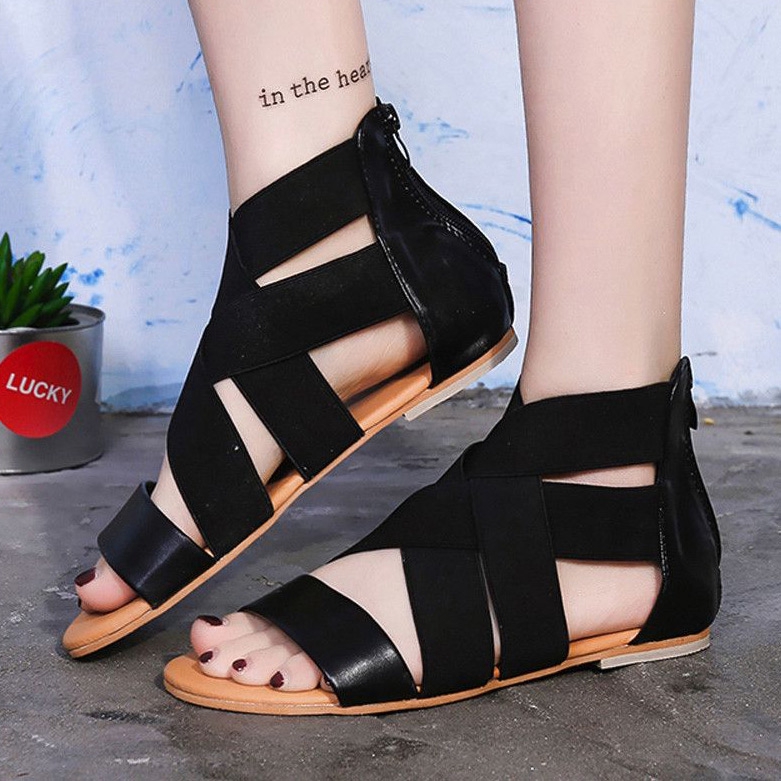 zip gladiator sandals