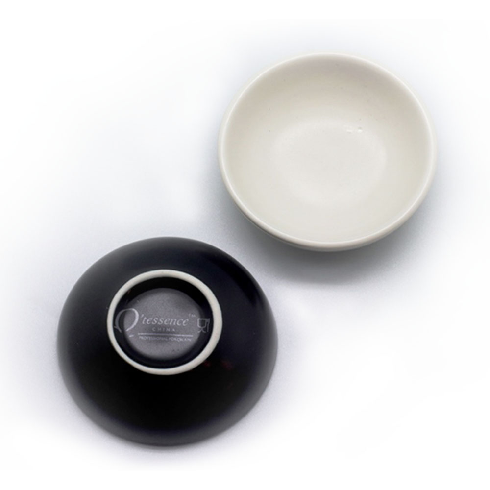 (Set of 6) Artisan Designer Porcelain Matte White or Black Small Sauce Dish 6.5cm