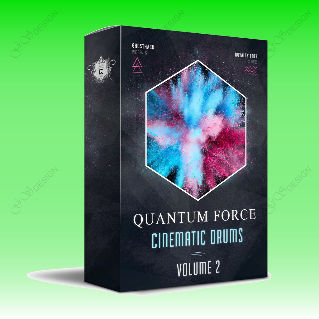 Ghosthack Quantum Force Cinematic Drums Volume 2 Includes 1.55 GB of 747 Epic Drum One-Shots, Loops and Stems