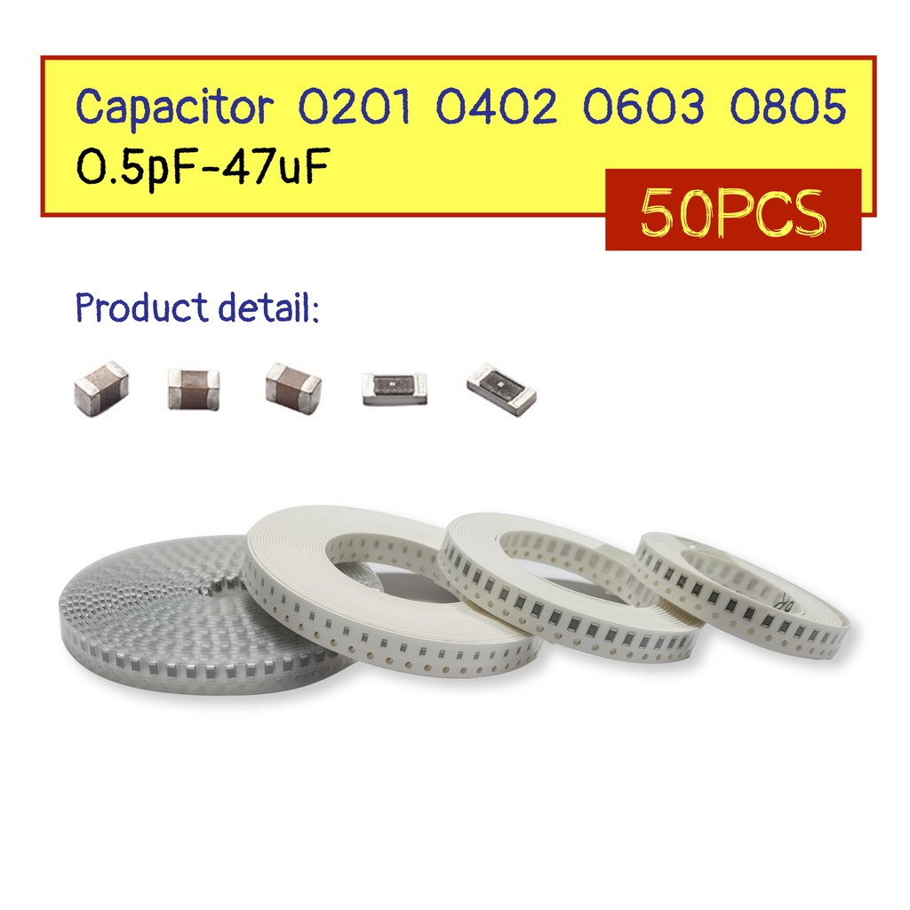 0201 0402 0603 0805 SMD Capacitor assorted kit 0.5pF10uF Chip Ceramic