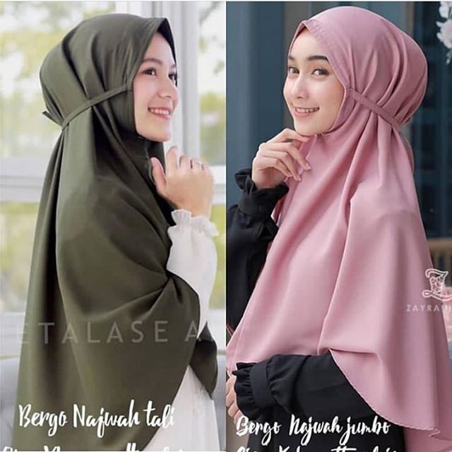 Bergo Maryam Diamond XL/Instant Hijab Jumbo Size/Beautiful Hijab ...