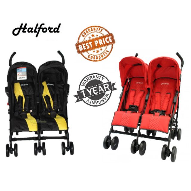 halford stroller twin