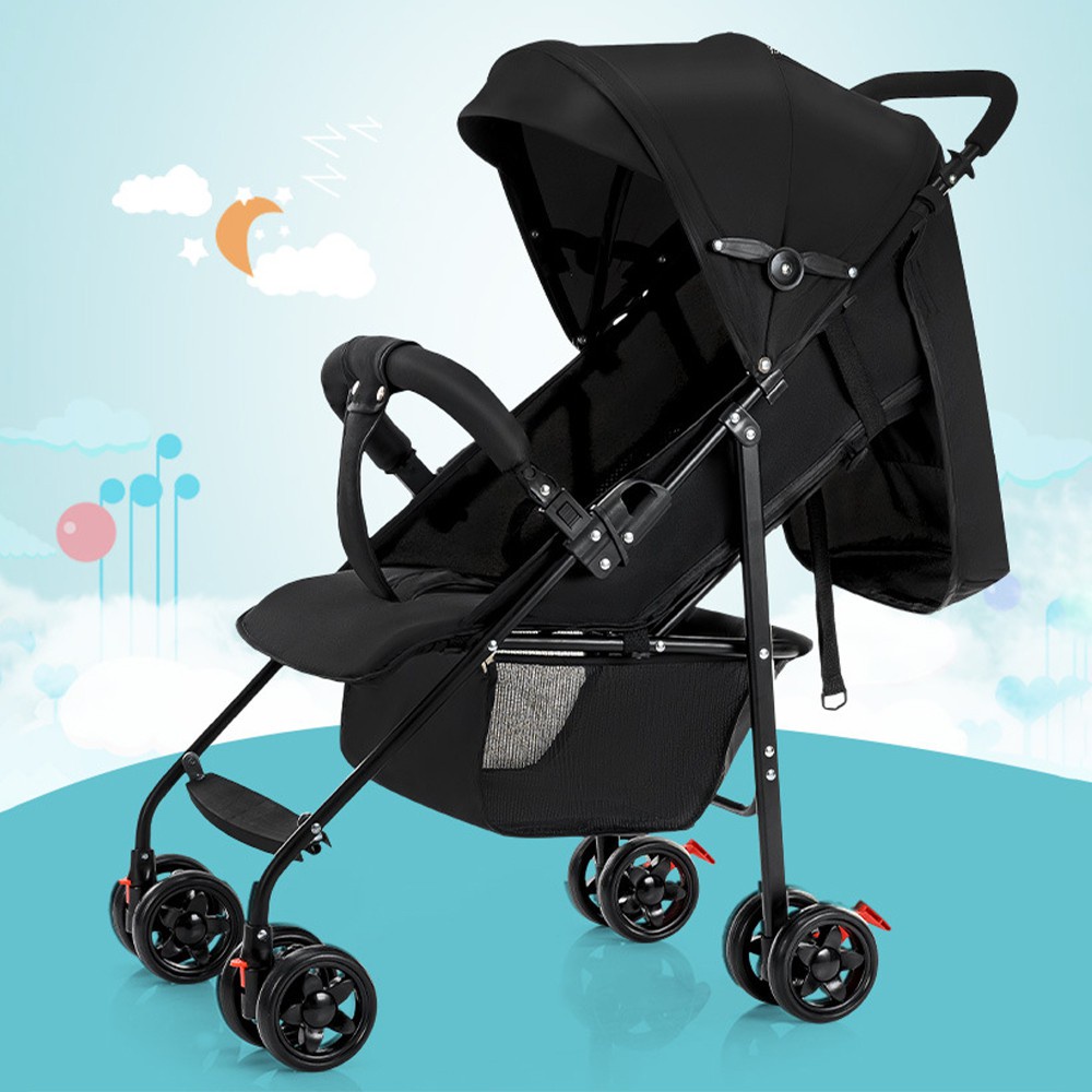 Multifunctional Baby Stroller Newborn Baby Sitting and Lying Light Foldable Stroller