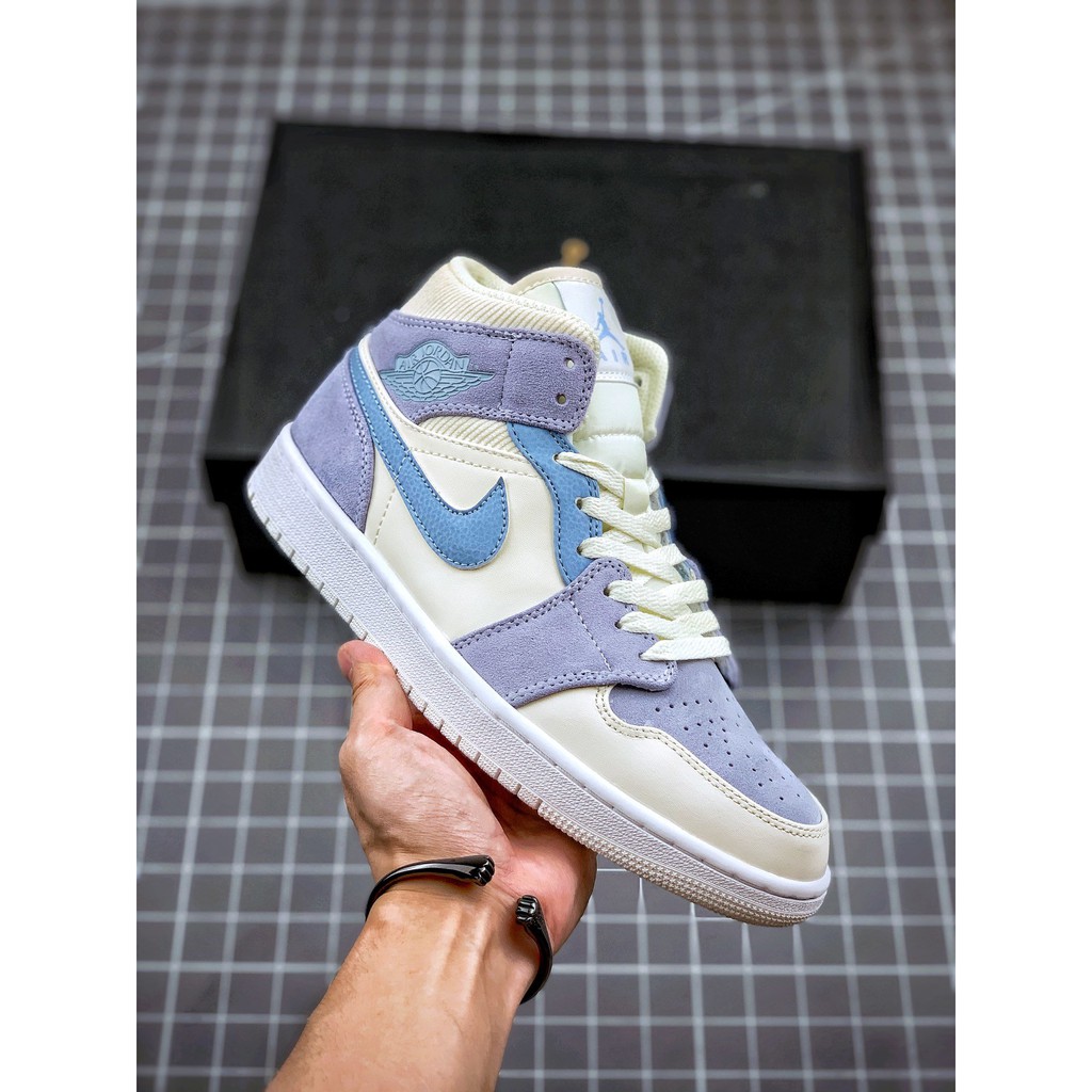 air jordan 1 mid grey tan