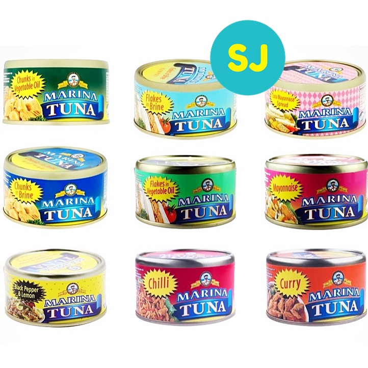 Marina Tuna Flakes / Tuna Mayo / Tuna Chilli / Tuna Chunk Shopee Malaysia