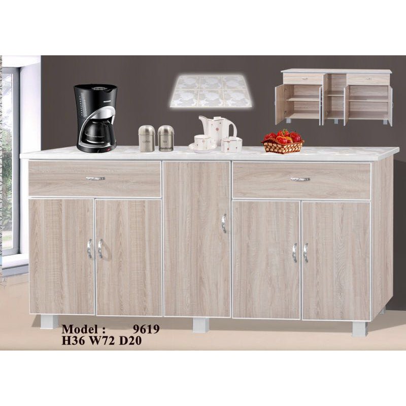 6 Feet Kitchen Cabinet 9619 Shopee Malaysia