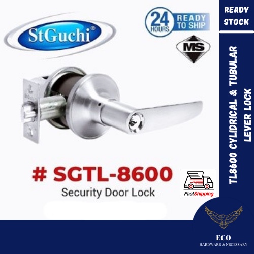 St Guchi Sgtl 8600 Tubular Lever Cylindrical Cylinder Door Lock Tombol Pintu Bilik Rumah Tl 8600 2731