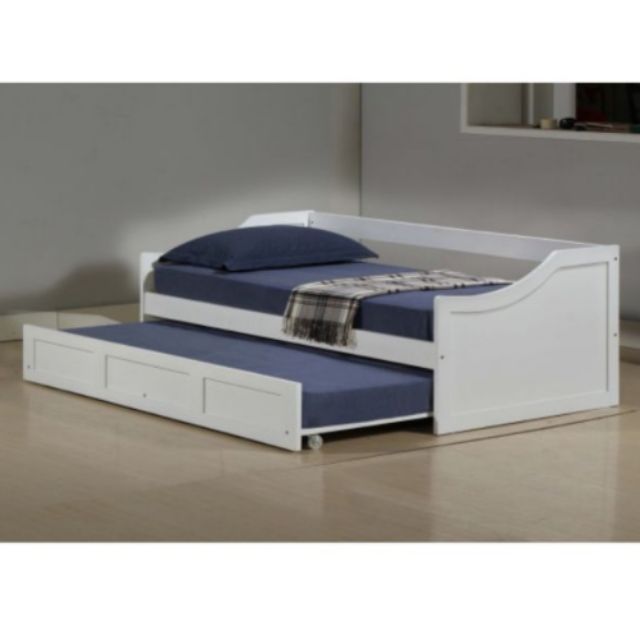 Daybed Katil Single Pull Out Single Bed Divan Modern Solid Wood Shopee Malaysia 