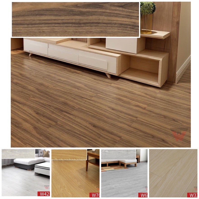 Vinyl Flooring | SELF ADHESIVE Self Stick [ 18 pcs x 36" x 6" ] Water