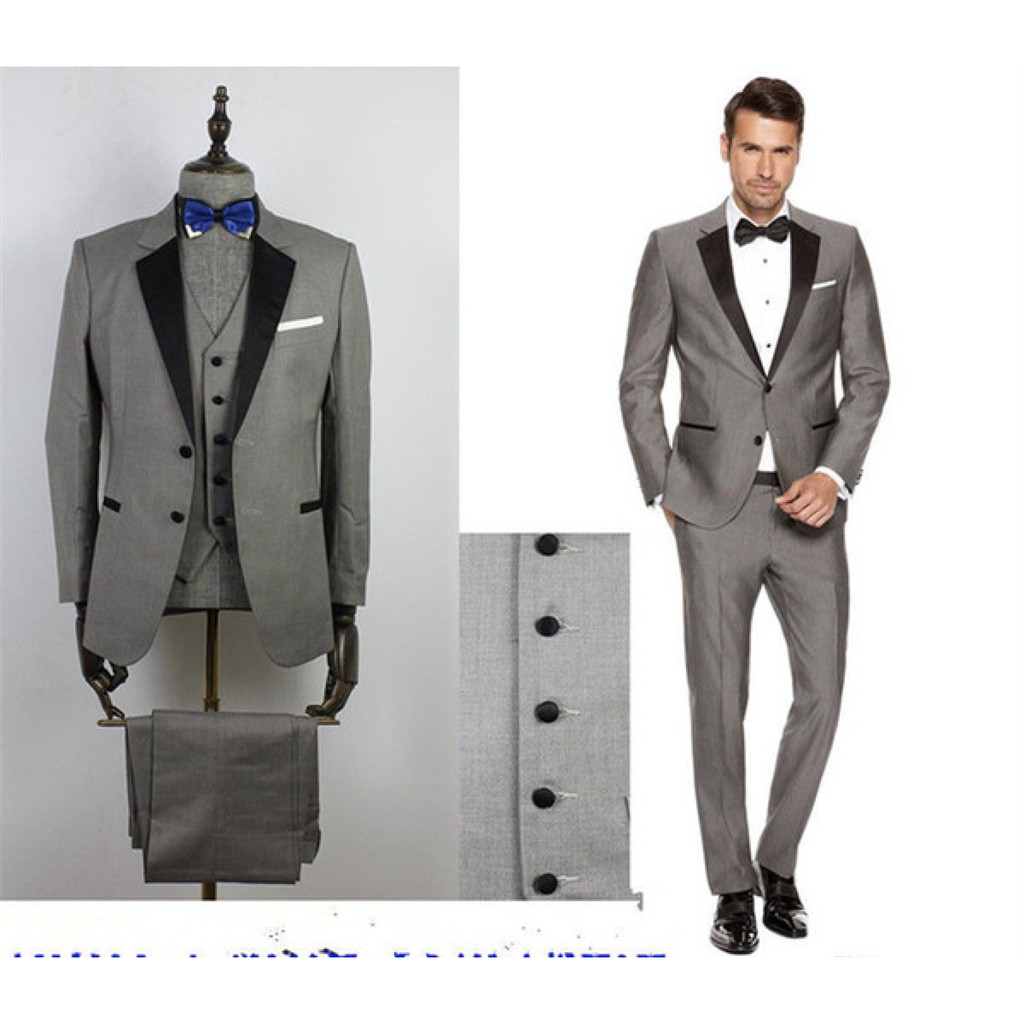 silver grey suit for wedding