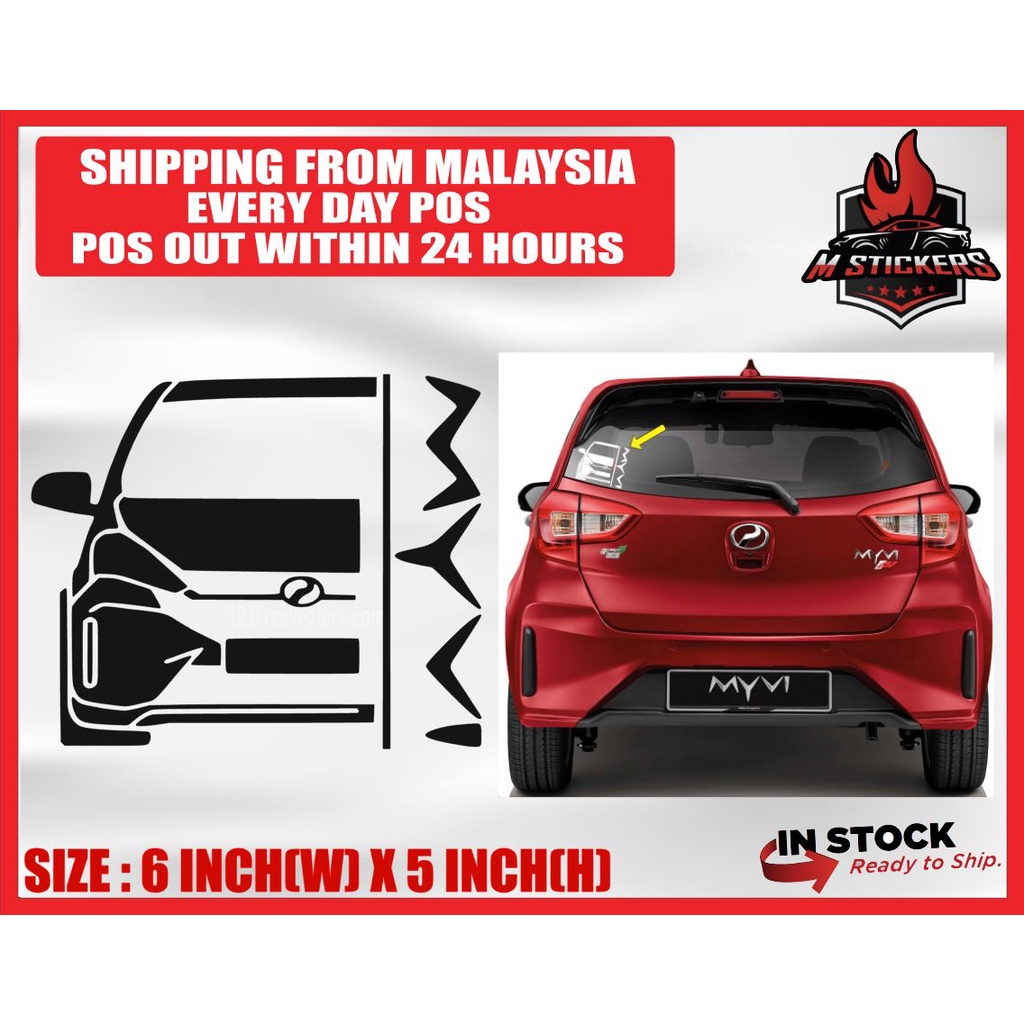 MYVI MG3 CAR LOGO DESIGN 2 CAR STICKER KERETA STICKERS 3RD GENERATION ...