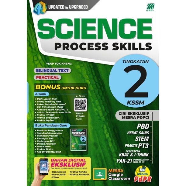 Sasbadi Buku Latihan Science Process Skills Kssm Tingkatan 3 4 5 2022 Pt3 Spm Pbd Pak 21 Shopee Malaysia