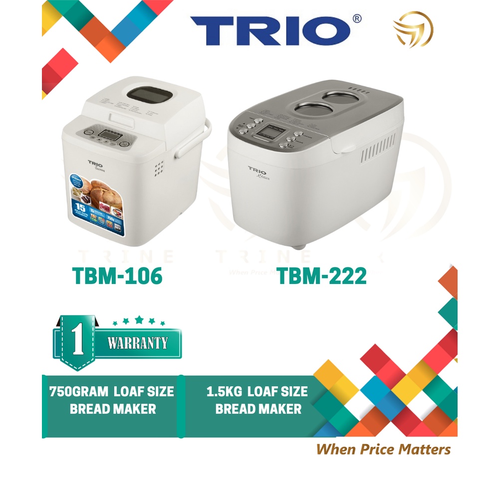 Trio TBM-222 Homemade Non-Stick Bread Maker TBM222 / TBM-106 Bread Maker TBM106