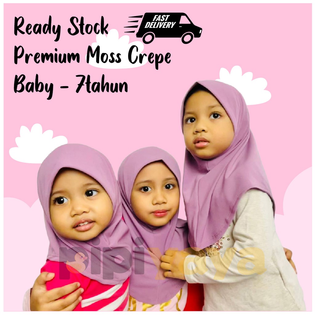 Buy Tudung Sarung Budak Tudung Kanak Kanak Premium Moss Crepe Plain Saiz Baby 6 Tahun Seetracker Malaysia