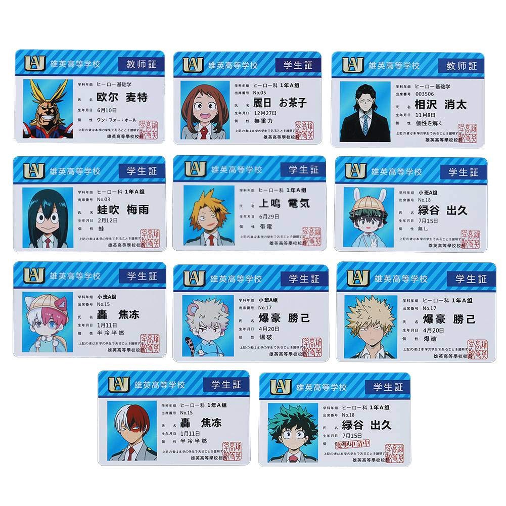 My Hero Academia Anime Collection Card Pvc Student Commemorative Card 8 55 5cm Anime Fans Gift Shopee Malaysia