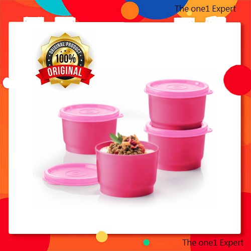 Tupperware Steam It (Pink) with gift box /steam-able snack cup