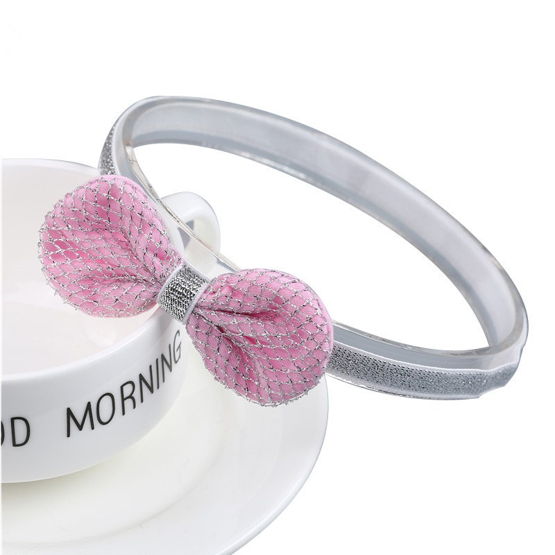 Baby Bows Headbands Silver Color Wire Bow Baby Hair Bands