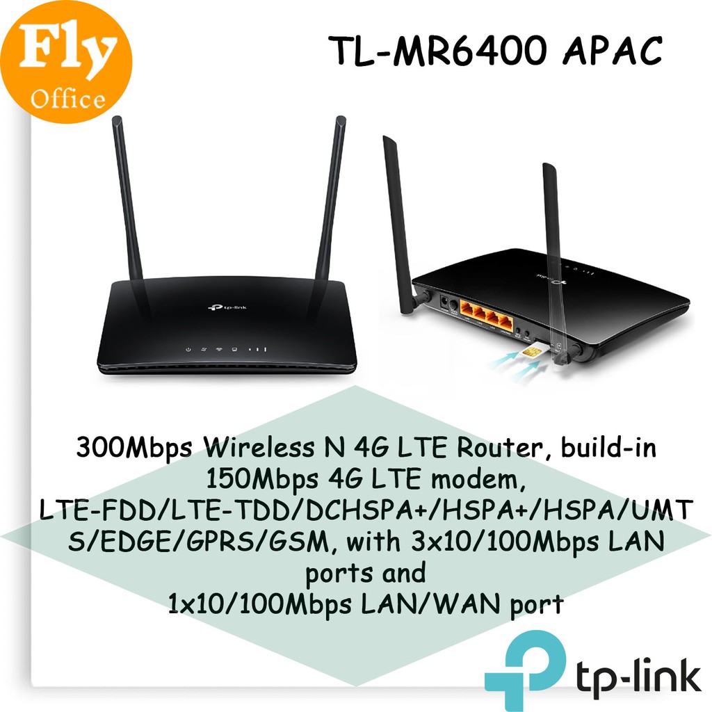 Tp Link Tl Mr6400 Apac 300mbps Wireless N 4g Lte Router Free Gift Sandisk 16gb Pendrive Shopee Malaysia