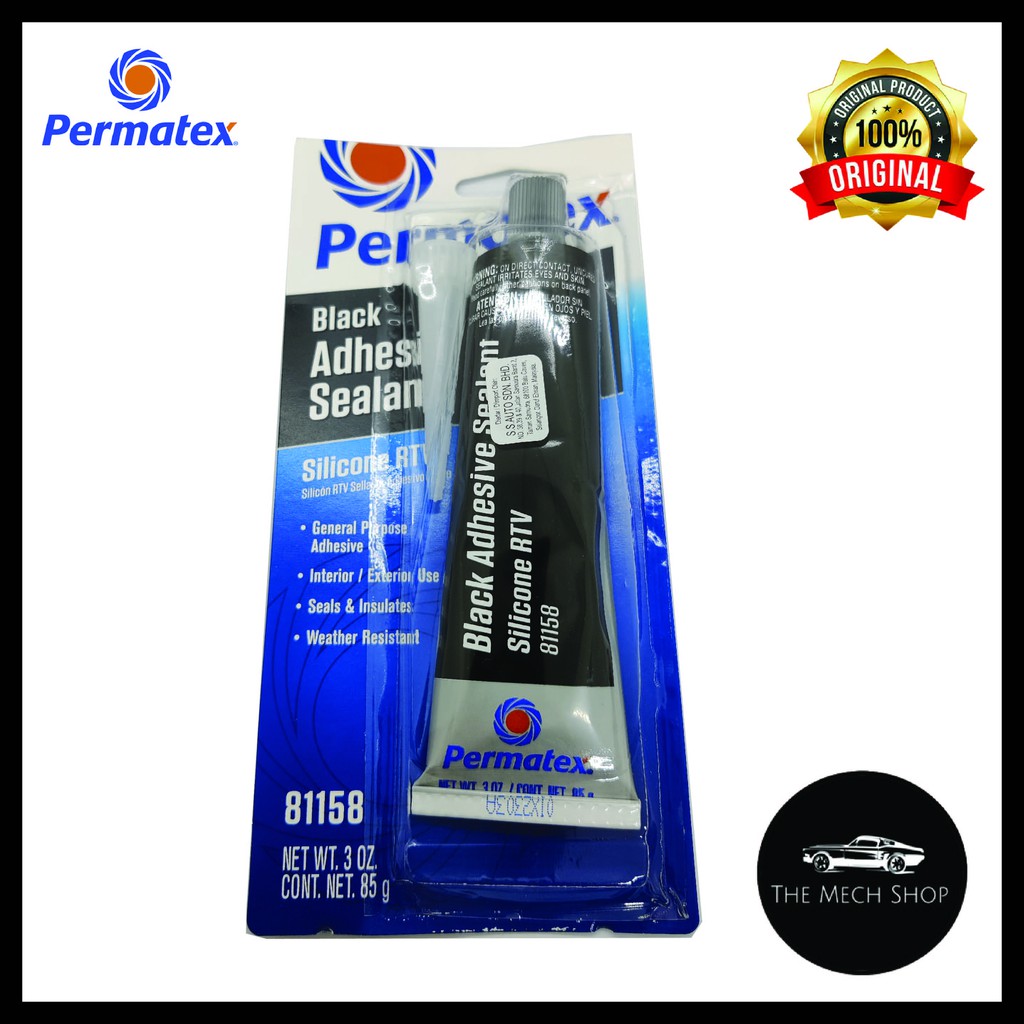 (100 Original) Permatex Black Silicone RTV Adhesive Sealant Gum 81158