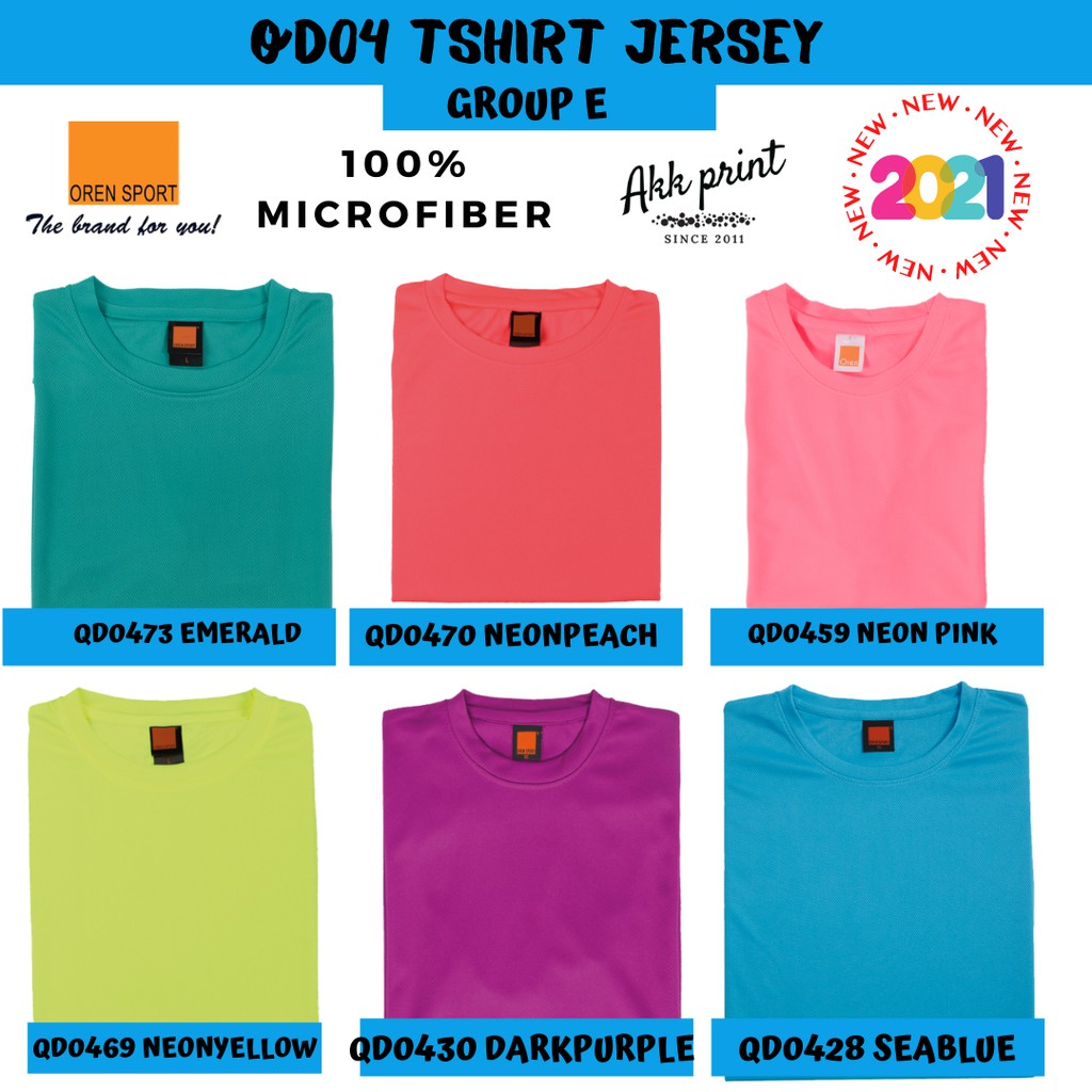 [NEW COLOUR] Ready Stock Oren Sport QD Plain Round Neck Shirt - QD04 ...