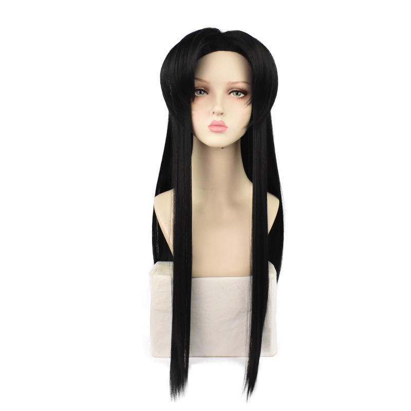 medium black cosplay wig