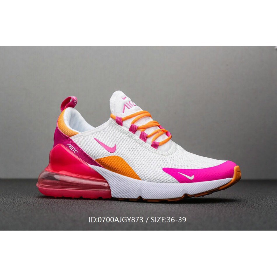 nike 270 white pink yellow