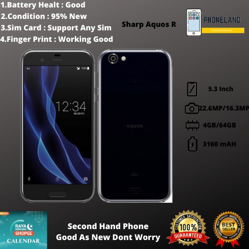 Sharp Aquos R Shv39 4gb Ram 64gb Rom Sd5 Original Japan Set Used Shopee Malaysia