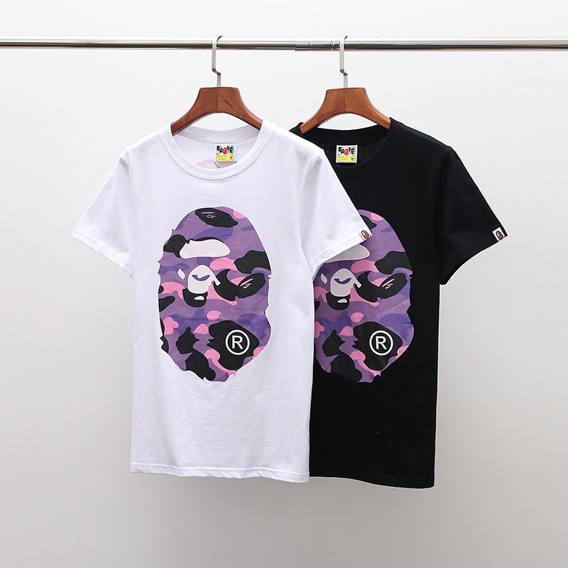 purple bape shirt