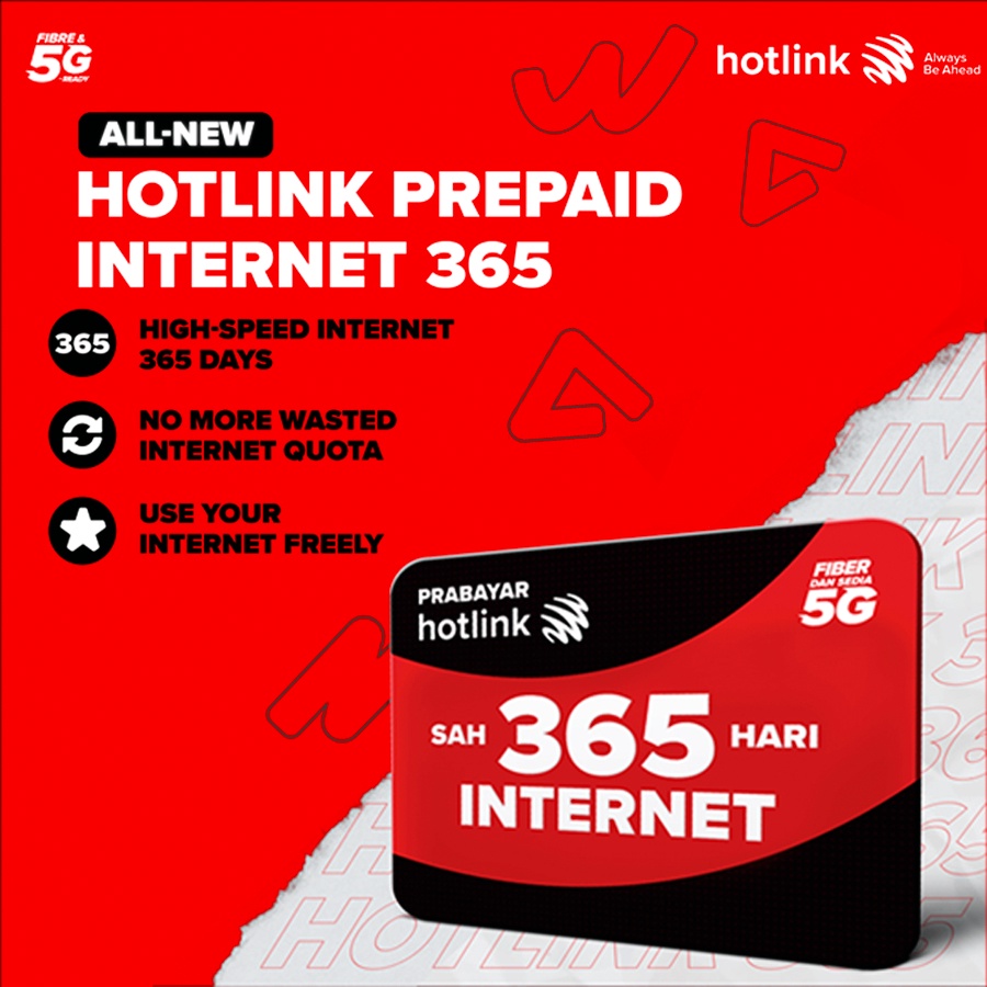 Buy Hotlink Prepaid Internet 365 New Sim Number 1 Year Validity Plan Hotlink 365 Seetracker Malaysia