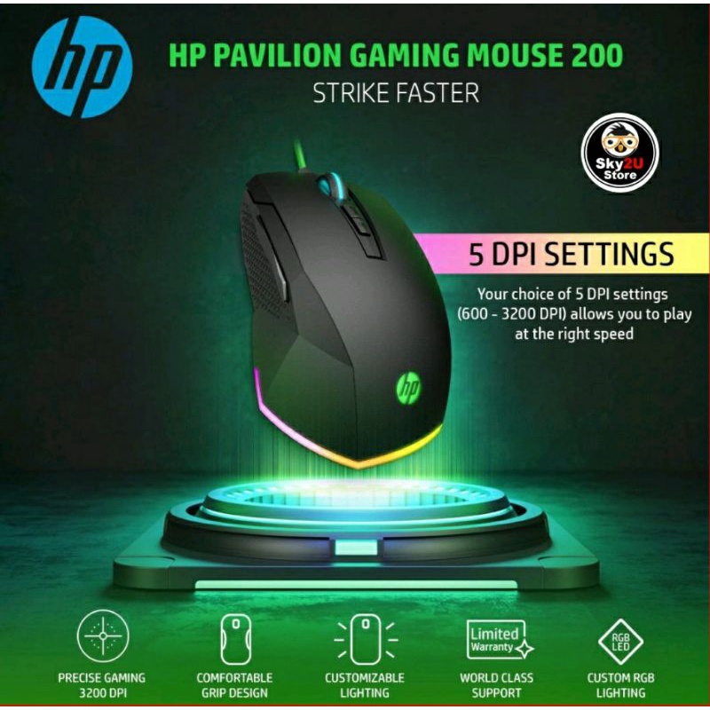 HP PAVILION GAMING 200 MOUSE Shopee Malaysia