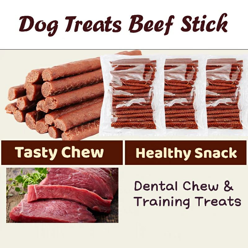 500g Dog Treats – Real Beef & Chicken Sticks for Training