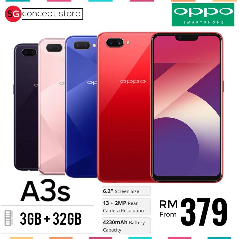 Oppo A3s 3gb Ram 32gb Rom Original Secondhand Shopee Malaysia