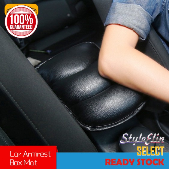 1* Black PU Car Center Console Armrest Vehicle Cover Soft Seat Auto Pad USEFUL