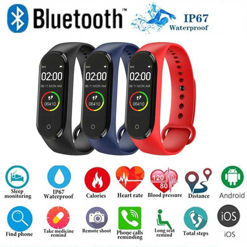 M7 Bluetooth Smart Watch Wristband Fitness Tracker Smart Band Waterproof Bracelet Watch Tracker