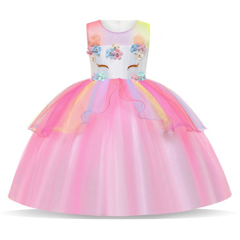 KL READY STOCK Unicorn Princess Dressp Birthday Party Wedding Girls Kids Dress 2-9yrs Boutique Quality ( FAST DELIVE