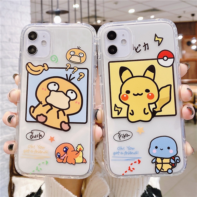 Pokemon Go Pika Duck Pikachu For Iphone 6 6s 7 8 Plus X Xs Xr Xsmax 11 Pro Max Case Soft Cover Shopee Malaysia