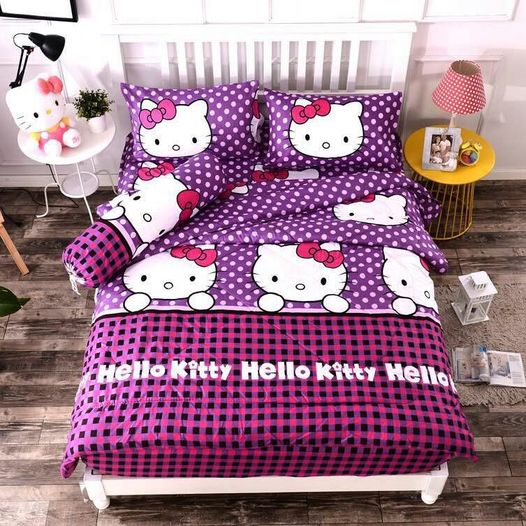 Queen Hello Kitty Bed Linen Shopee Malaysia